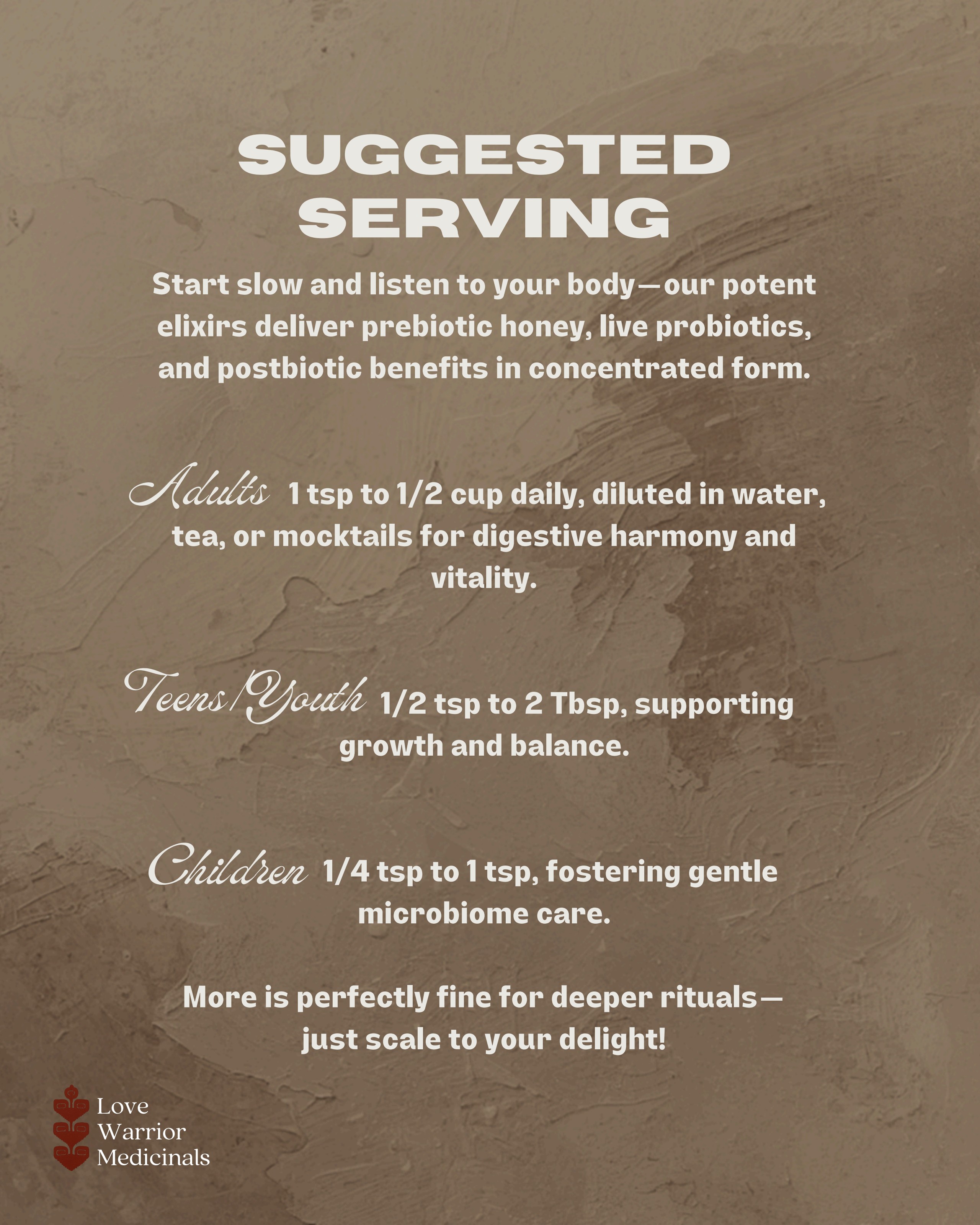 Suggested serving guide